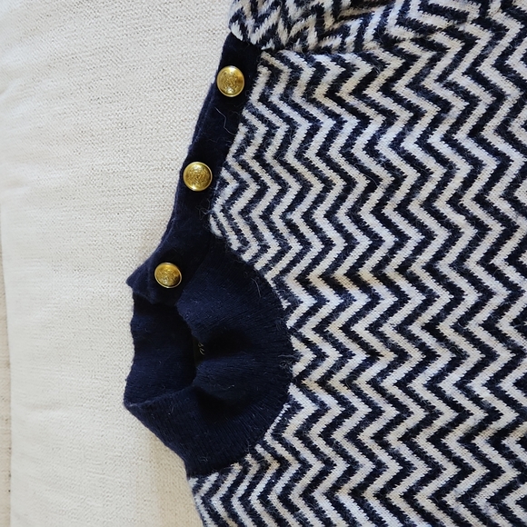 J Crew Chevron Mock Turtleneck Sweater, S - Picture 2 of 5